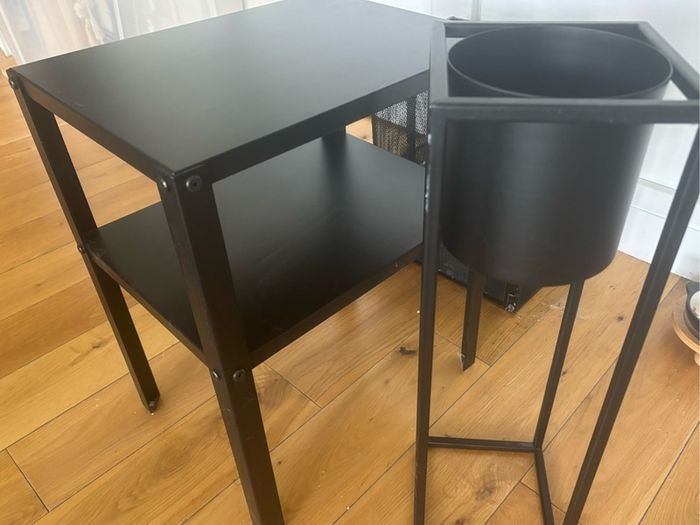 Black Metal Side Table