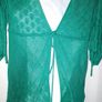 Green Cardigan Elegant lace pattern Size Small Image 4