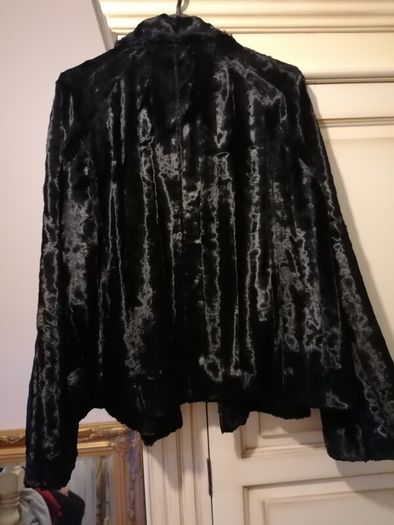 Next black fur jacket size UK 14