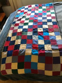 Antique patchwork quilt throw