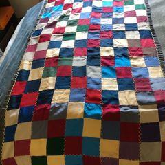Antique patchwork quilt throw