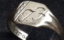 Vintage Irish 9ct Gold Signet Ring Fully Hallmarked Dublin Size 48