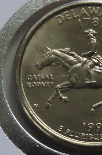 Horse racing coin & stamp cover  USA 1999 quarter dollar BUNC misaligned error