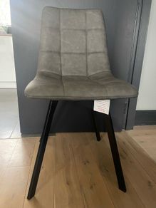Dining kitchen chairs grey x 4