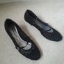 Black Kitten Heels (Lace & Shimmer Effect) Image 2