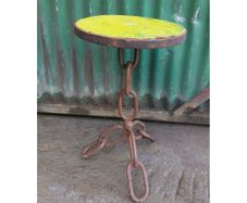 Bar Chain Stool  Yellow Top KAS287