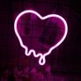 NEW SALE | Heart Neon Signs, Pink Heart Neon Lamp Pink LED Neon Lights Night Light for Bedroom USB/Battery Operated Heart Night Lights for Wall Home Kids' Room Birthday Party Bar Decor Best Gifts Image 4
