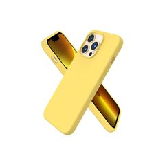 Liquid Silicone Shockproof Case For iPhone 13 Pro Luxury Soft Phone Cover Yellow New - FHT8IP13PLK