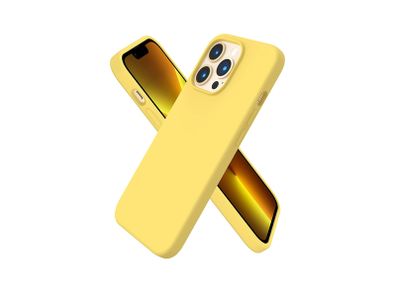 Liquid Silicone Shockproof Case For iPhone 13 Pro Luxury Soft Phone Cover Yellow New - FHT8IP13PLK