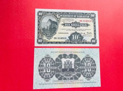 Gibraltar 10/- Shillings  2018   ( UNCIRCULATED )Pick 41a  Commemorative Issue.