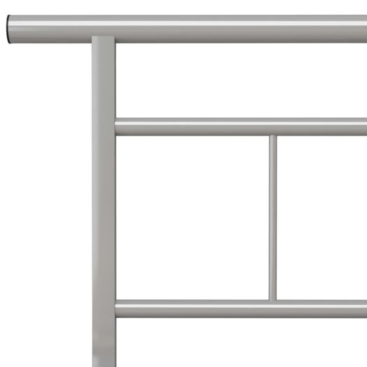 Bed Frame Grey Metal 180x200 cm