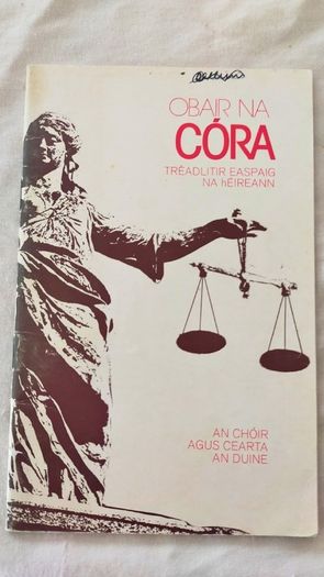 Obair Na Cora. Treadlitir Easpaig Na hEireann