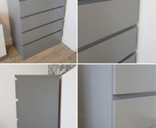 QUICK SALE! Modern 4-Drawer Grey Chest of Drawers (Excellent Condition) - Diblin 13