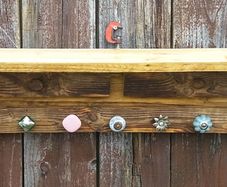 Rustic Floating Mantle / Shelf / coat rack