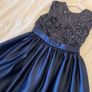 Girls stunning occasion party dress by Sugar Plum Navy Image 4
