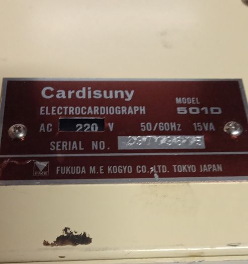 Vintage Fukuda Fme Cardisuny 501d Electrocardiograph