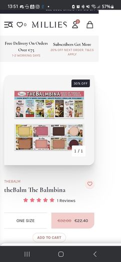 The Balm Limited Edition The Balmbina Palette Brand New