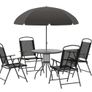Garden Furniture Set  Table, 4 Chairs & Parasol Image 2