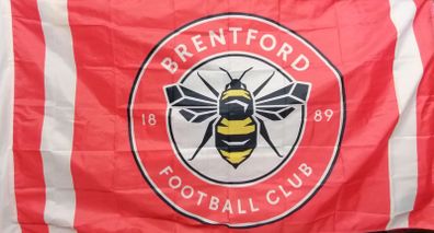 Brentford football flag 5ft x 3ft.