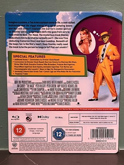 The Mask Limited Edition Blu Ray Steelbook - New Sealed - 2500 copies