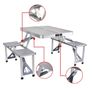 Aluminum Folding Camping Picnic Table with Stools Set Image 3