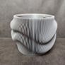 3D printed plant pot - grey PETG Image 2