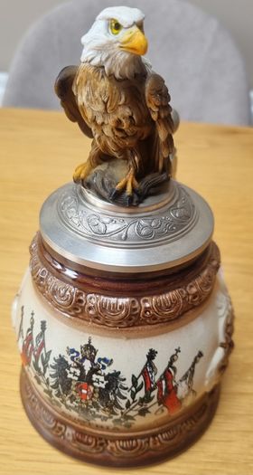 Vintage Lidded King Beer Stein