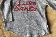 Girls Christmas top I Love Santa