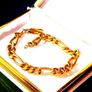 Vintage 9ct Gold Figaro Bracelet Image 10