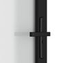 Interior Door 83x201.5 cm Black Matt Glass and Aluminium Image 2