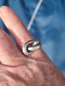 Adjustable Heavy Sterling Unisex Silver Buckle ring