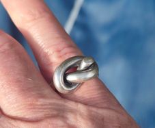 Adjustable Heavy Sterling Unisex Silver Buckle ring