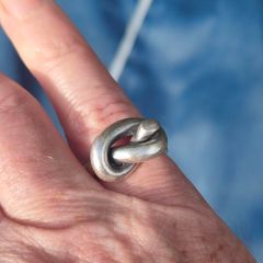 Adjustable Heavy Sterling Unisex Silver Buckle ring