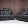 Ashbyrne electric Recliner Sofa 3+2 Dark grey Image 2