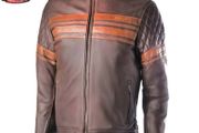 49% OFF - Bela Merlin Bikers Leather (Cowhide) Jacket - Brown- FREE SHIPPING