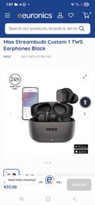 Mixx earbuds, 2 boxs  available in black & white