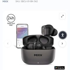 Mixx earbuds, 2 boxs  available in black & white