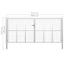 Garden Gate Galvanised Steel 415x250 cm Silver Image 5