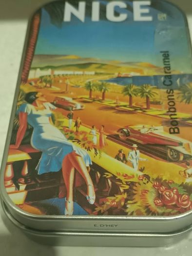 Tin box from Nice, France