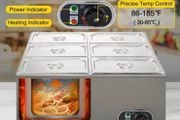 1200w 6-pan Food Warmer Steam Table Steamer Electric Bain Marie Catering Kitchen