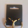 Pilgrim Danish Design Gold Tone Chunky Open Hoop Earrings Classic New CAN POST Image 3