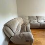 Beige corner manual recliner sofa Image 2