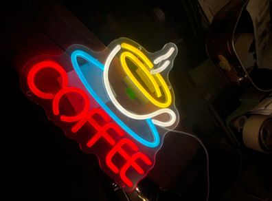 Coffee Shop Neon LED Sign Business House Garage