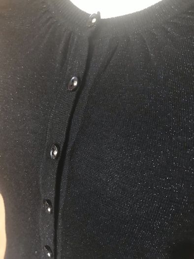 M Collection ladies black sparkle cardigan size 8