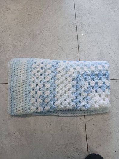 hand knitted baby blanket