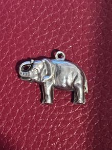 Small Vintage Silver Elephant Pendant