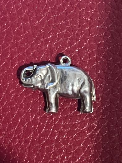 Small Vintage Silver Elephant Pendant