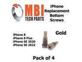 iPhone 8 8 Plus SE2 SE3 2020 SE 2022 Replacement Bottom Dock Screws Gold