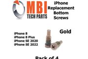 iPhone 8 8 Plus SE2 SE3 2020 SE 2022 Replacement Bottom Dock Screws Gold