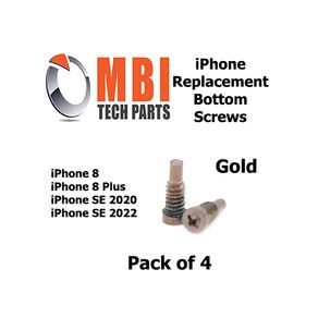 iPhone 8 8 Plus SE2 SE3 2020 SE 2022 Replacement Bottom Dock Screws Gold